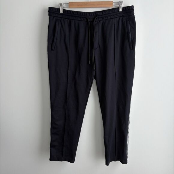 Vince Black Performance Jacket and Joggers with White Stripes track suit. - Picture 3 of 11